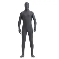 Lycra Spandex 덱스로 만드는 단색 회색 Zentai Bodysuit