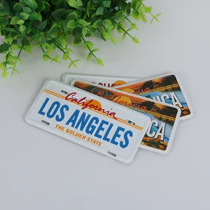 High Quality Custom Made Decorative Vintage Car Licence Plate Embossed Aluminium Car Number Sign