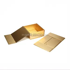 Customized Logo Luxury Design Golden Foil Cosmetic Folding Packaging Paper Gift Magnetic Box