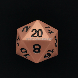 Manufacturer Polyhedral Metal Plating D20 <strong>Dice</strong> <strong>Custom</strong> 20 Sided Metal <strong>Dice</strong> for Board Game - Product Image 2