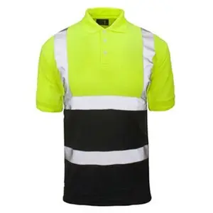 Hot selling hi vis reflecterende veiligheid polo shirt met reflecterende tape