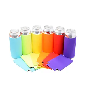 Fundas para latas de neopreno, fundas para latas lisas que se ajustan a botellas de vidrio y aluminio de 12 a 16 oz con costuras de neopreno Premium