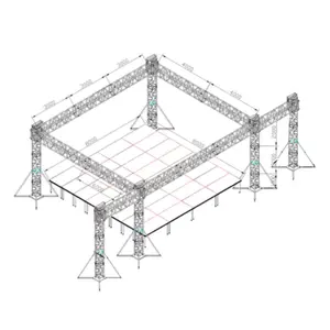 Sgaier preço de fábrica telhado 4 pillar 12m x 10m para venda trusses de arco