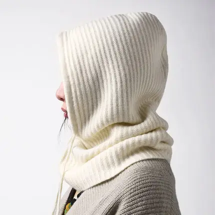 Cappello IMF 100% in Cashmere inverno caldo semplice semplice sciarpa con cappuccio cappello di lana per gli uomini