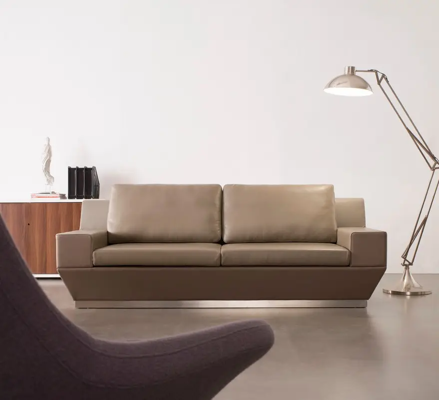 Conjunto de sofás modernos de cuero para oficina, muebles de 3 plazas, estilo turco, clásico, para sala de estar, de madera
