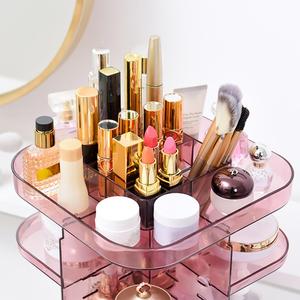 Square Rotating Cosmetic <strong>Storage</strong> <strong>Rack</strong> 360 Degree Cosmetic Frame <strong>Storage</strong> Box Display Case Adjustable Makeup Organizer - Product Image 2