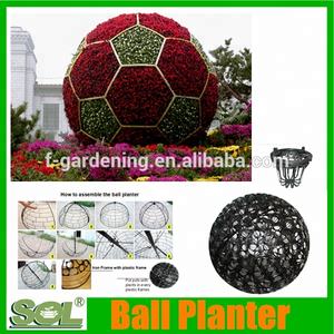 Produits de jardinage, design extérieur, grand <span class=keywords><strong>pot</strong></span> à fleurs en <span class=keywords><strong>plastique</strong></span> géant en forme de boule, bonsaï - Product Image 3
