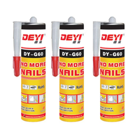 DEYI DY-G60 Colle à forte adhérence sans clous, flexible, imperméable, adhésif de construction pour panneaux muraux et miroirs
