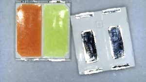 Color dual smd led rojo + azul hielo 0,4 w 1W sanan chip plcc4 5050 led 3528 smd - Product Image 3