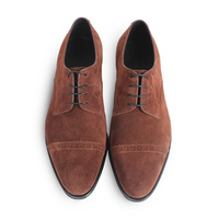 brown suede derby