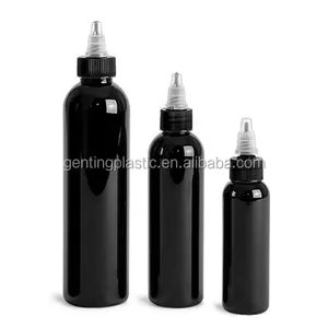 Botol Plastik 120ml, PET <span class=keywords><strong>Cosmo</strong></span> Hitam dengan Tutup Putar Hitam Natural (2.4.8) - Product Image 1