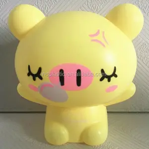 promotional cheap pig plastic coin bank cartoon kids save money bank