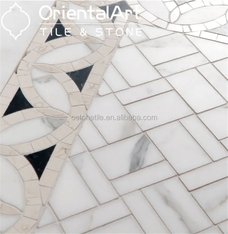 Design italianos da borda da flor do piso do mármore para projetos