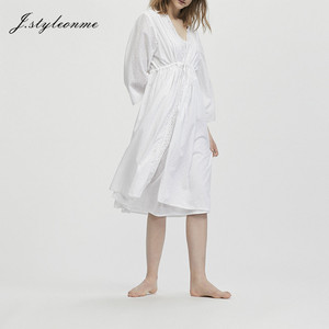 Al por mayor bordada de <span class=keywords><strong>manga</strong></span> larga dormir robe mujeres - Product Image 3