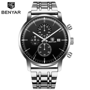 Reloj BENYAR 5146 para Hombre, Casual, a la Moda, Resistente al Agua, Marca Superior, Nuevo Reloj de Pulsera de Cuarzo de Lujo con Cronógrafo 2019, Zegarek <span class=keywords><strong>Meski</strong></span> - Product Image 6