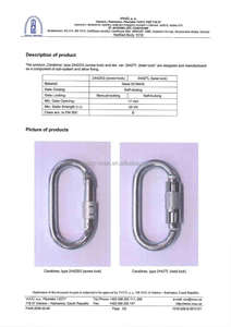 2442SG <b>Galvanized</b> Steel <b>Screw</b> Gate Carabiner CE EN362 22kN Industrial - Product Image 4