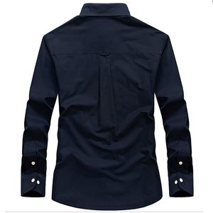 Camicia Jackette in <span class=keywords><strong>Denim</strong></span> blu scuro Casual di nuovo Design Casual da uomo - Product Image 5