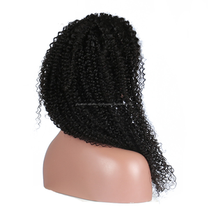 LM pelo cabello humano indio de alta calidad para mujer tupé rizado 360 de encaje frontal pelucas afro - Product Image 4