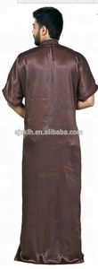 Abaya — vêtements musulmans pour hommes, en coton noir, style dubaï, Jilbabs turcs, vêtements islamiques, Thobe - Product Image 3