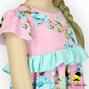 Verano niños <span class=keywords><strong>flor</strong></span> vestido Top a juego Floral Shorts Baby Girl Ruffle <span class=keywords><strong>Boutique</strong></span> trajes ropa conjunto con la venda - Product Image 4