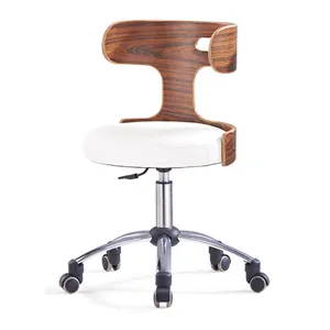 عالية الجودة جلدية الخشب الرقائقي الأسود مقعد عمل قطب مكتب عمل الكراسي الأثاث الفرنسية كرسي مكتب عصري