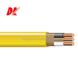 2C+E Flat NMD90 14 AWG Pvc/nylon Cable PVC Copper Solid ASTM Insulated Copper Wire 14 to 6 Awg Insulated Copper for Wet Winding