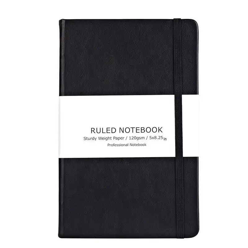 5X7 Notebook Journal, Klassieke Regeerde Hard Cover, Premium Papier, Zachte Pu Kunstleer
