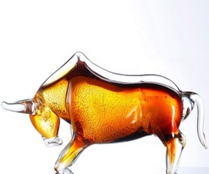 แฮนด์เมดสัตว์วัว Murano ศิลปะแก้วรูปแกะสลัก