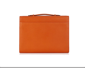 Sac à main pour femme en <span class=keywords><strong>cuir</strong></span> <span class=keywords><strong>rigide</strong></span> à motif orange, style sacoche de bureau pour femmes, sac fourre-tout - Product Image 3