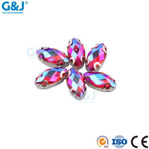 Guojie personalizado rohs flatback con garra gema semi piedra preciosa cristalina del grano - Product Image 3