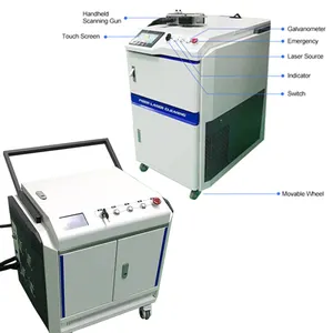 Sistem Pembersih Karat Laser untuk Cetakan Ban, Industri Mesin Sepatu 50W 70W 100W 200W 350W