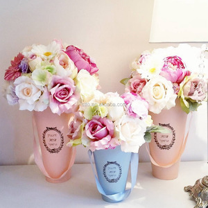 Custom Design Cone Shape Flower Bouquet Packaging Box Paper Cardboard Box For Roses