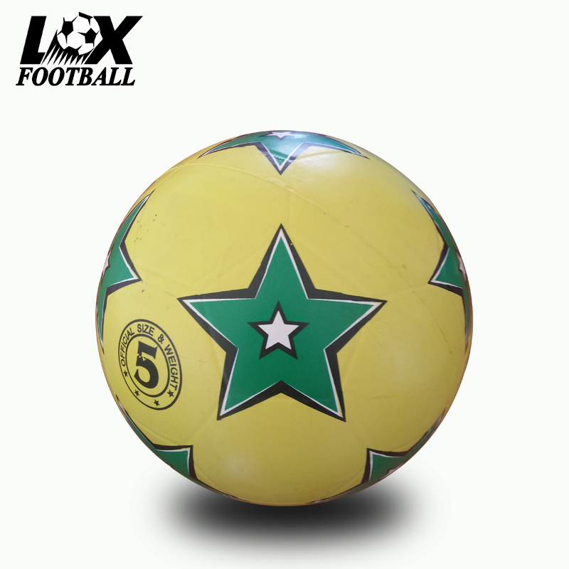 Дешевые логотип печать гладкой резины футбольный мяч Размер 5