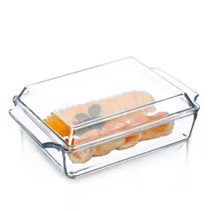 Chịu Nhiệt Tempered Glass Bowl Set Salad Bowl Với Nắp Bán Buôn