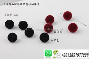 10 12 14 16 18mm acrílico flocado sentí espaciador perlas Color mezclado grueso Diy cuentas de collar y pulsera