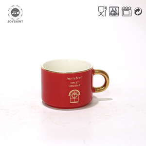 5 oz esmalte regalo borde dorado de té de cerámica café leche taza con mango - Product Image 3