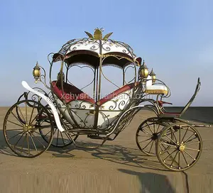 Buggy princesse royale cendrillon/fabricant de landau cheval de mariage blanc cendrillon/landau cheval de mariage