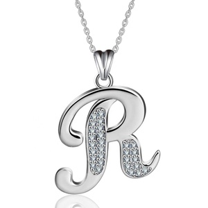 ล่าสุดที่กำหนดเองที่ไม่ซ้ำกัน 925 Silver <span class=keywords><strong>Letter</strong></span> <span class=keywords><strong>R</strong></span> จี้ - Product Image 1
