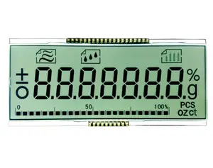 Monochroom LCD Display 7 segment 4 Digit Alfanumerieke LCD met Waterdichte Connector 18 PIN