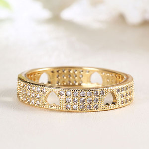 Da sposa damigella d'onore idee regalo <span class=keywords><strong>di</strong></span> fidanzamento dei monili 18 k 18 k oro puro placcato gli anelli - Product Image 1