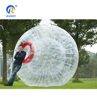 Balle Zorb gonflable de qualité commerciale en TPU PVC, 3 m 2,5 m, balle Zorb gonflable amusante pour la location aux adultes