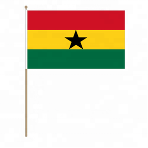 На Заказ Полиэстер Республика Гана Автомобильный флаг красный желтый зеленый флаг - Product Image 4