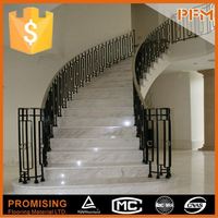 Escaliers ronds en marbre marron, design d'intérieur de villa Super, 1 pièce