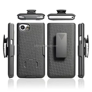 Black Hard PC Cell Phone Kickstand Cases for Blackberry Keyone