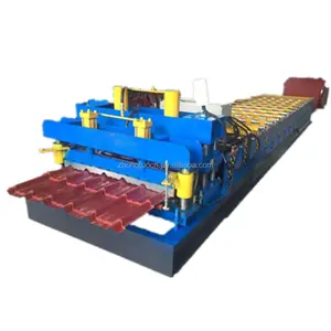 2019 manufacturers direct color corrugated roof hydraulic cutting glazed tile molding machine