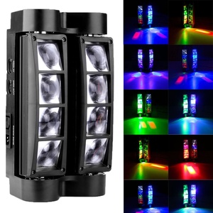 8 pezzi Mini 3W RGBW LED <span class=keywords><strong>Spider</strong></span> Beam testa mobile per l'illuminazione del palco alla festa in discoteca DMX DJ o matrimoni - Product Image 4