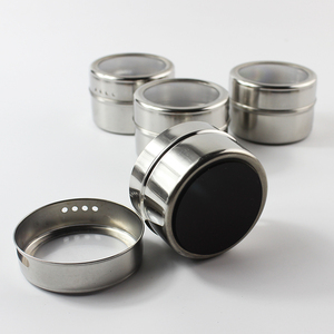 <span class=keywords><strong>Set</strong></span> di 4 Barattoli Magnetici in Acciaio Inox per <span class=keywords><strong>Condimenti</strong></span> e Spezie - Product Image 6
