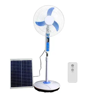 Offgrid Solar System 12v Bldc 16inch 18inch Fan Light Lithium Battery Solar Fan Rechargeable Electric Fan Solar