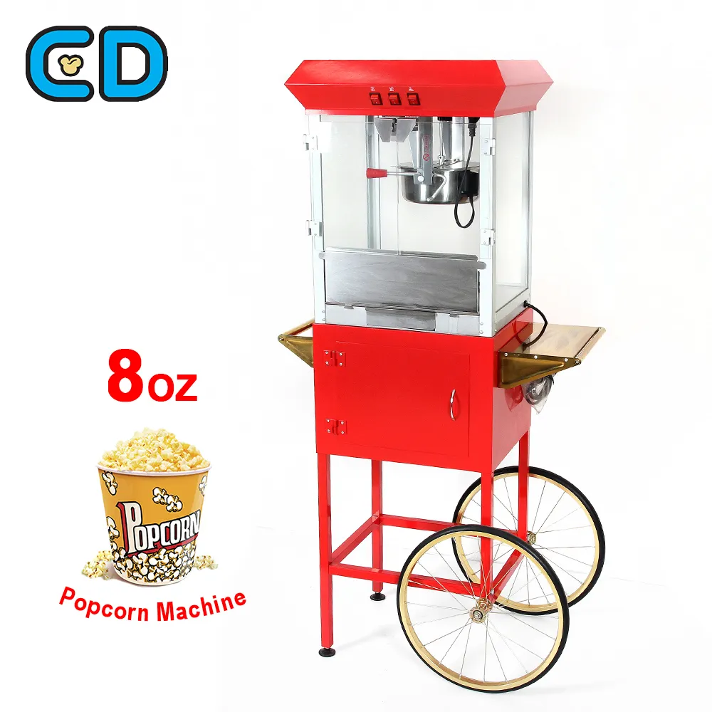 Cinema di Vetro del Grado Commerciale Gourmet Popcorn Popper Popcorn Macchina da Caffè 8 Once Stand Up Popcorn Popper Maker