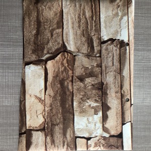 Gạch Cũ Wallpaper Roll, Phẳng 3D Hiệu Ứng Khối Đá Cái Nhìn Có Thể Tháo Rời Tường Giấy Cổ Điển Trang Trí Nội Thất (Màu Nâu) - Product Image 3